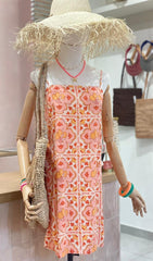 Luna Dress Rayon - Peach Italian Summer