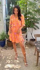 Gemma Dress - Pink and Orange