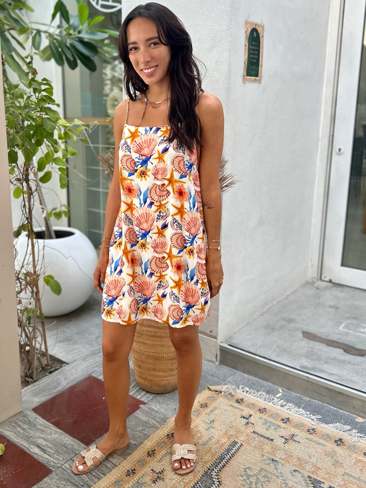 Luna Dress - Brown Shell