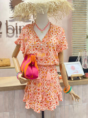 Izzy Dress - Peach Italian Summer