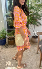 Gemma Dress - Pink and Orange
