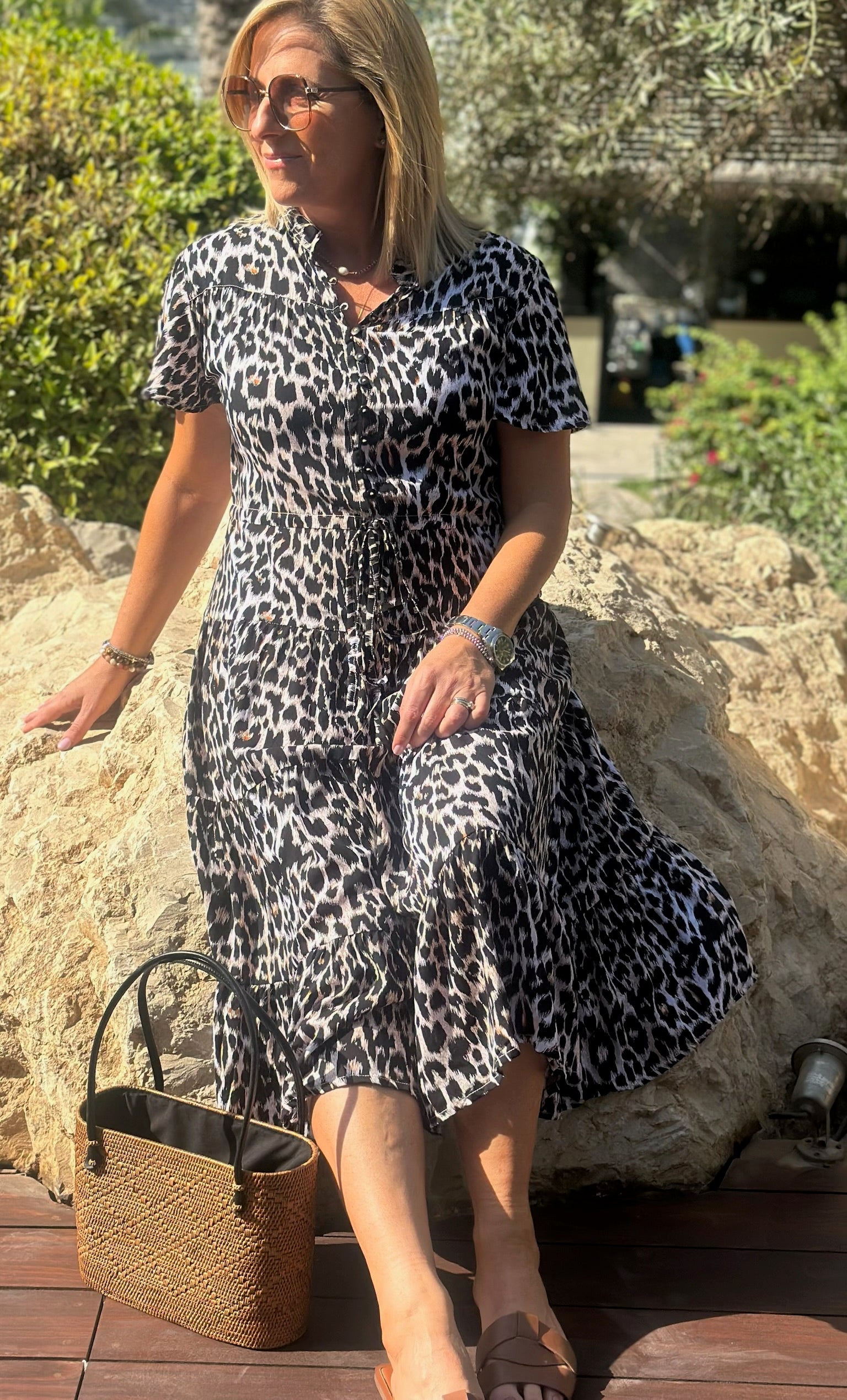 Jess Dress - Dark Leopard