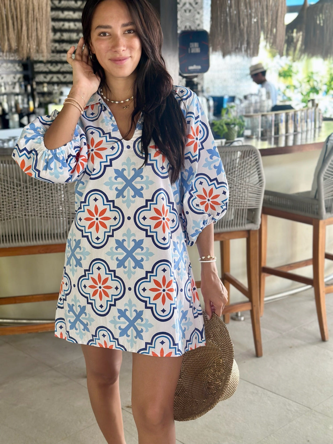 Grace Dress Cotton Poplin - Paros Print