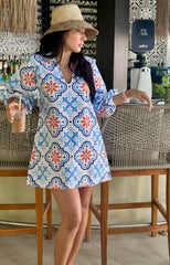 Grace Dress Cotton Poplin - Paros Print