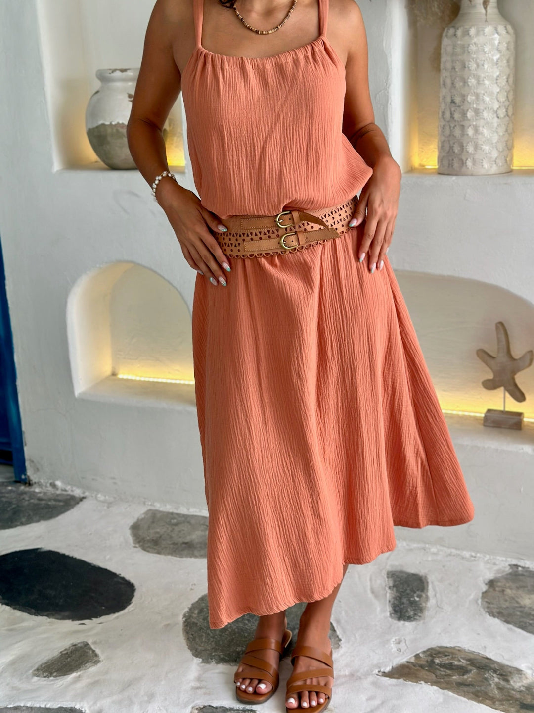 Flora Dress - Terracotta