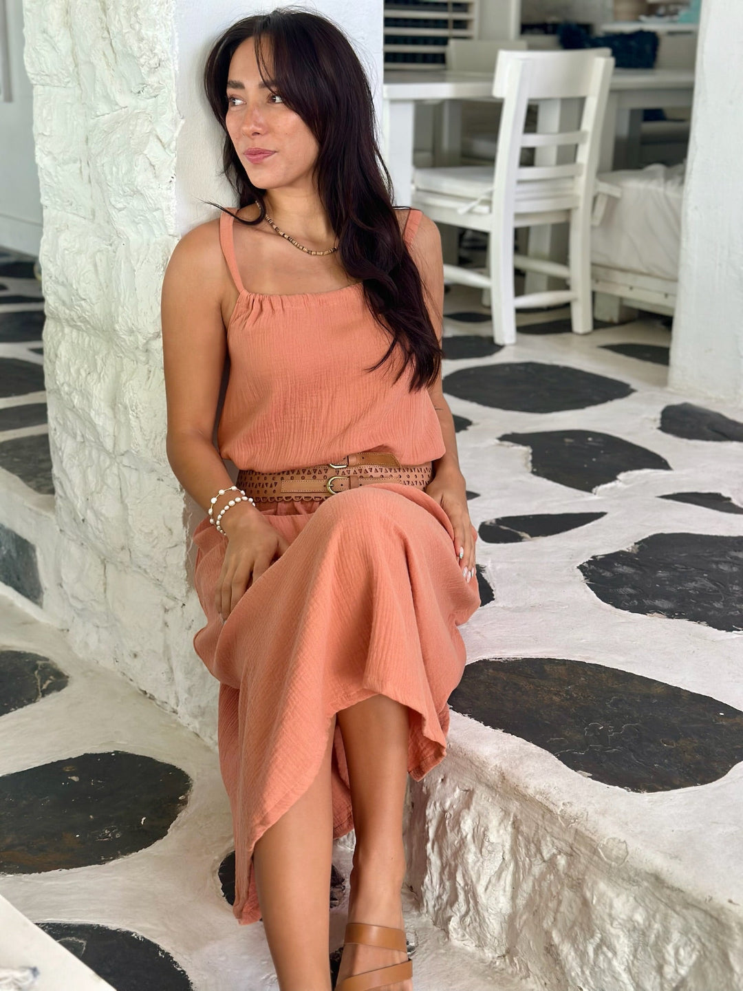 Flora Dress - Terracotta