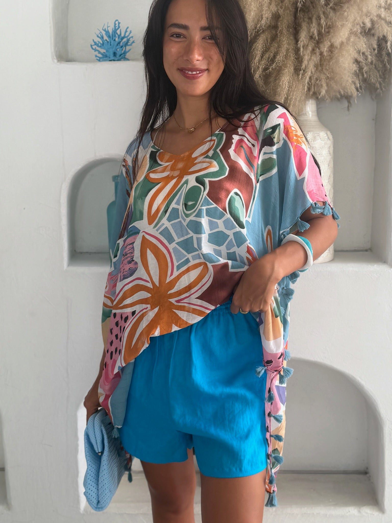 Sorrento Kaftan - Tropicana Blue