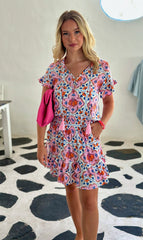 Izzy Dress - Pink Italian Summer