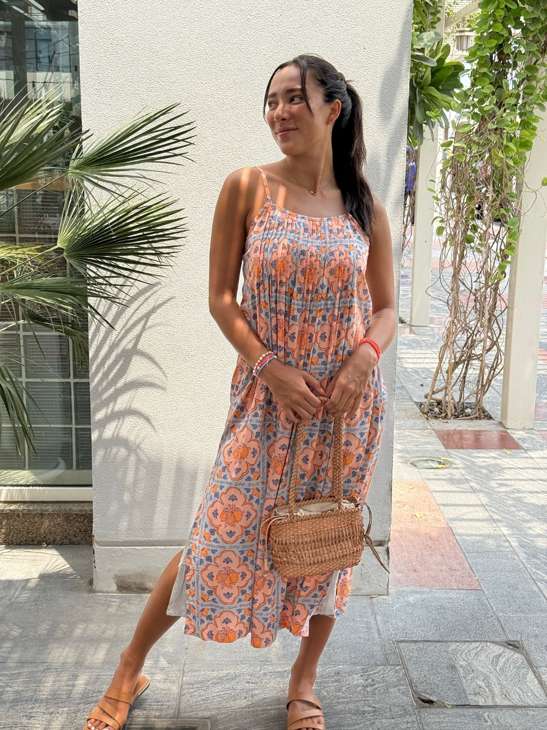 Ella Dress - Orange Italian Summer