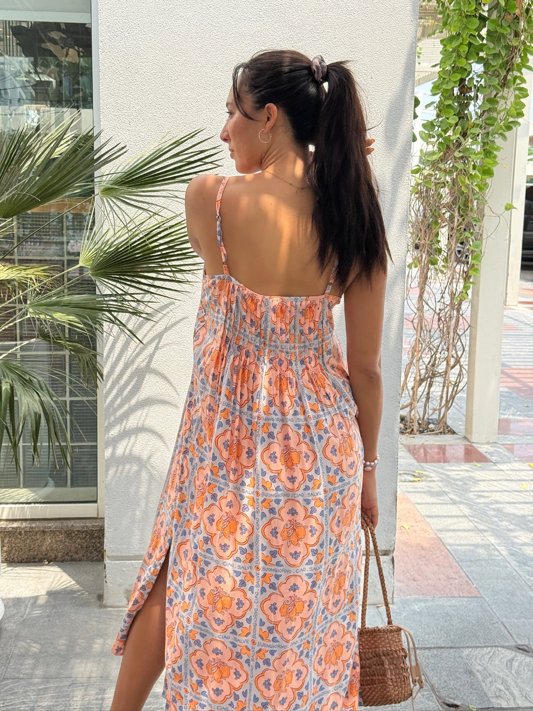Ella Dress - Orange Italian Summer