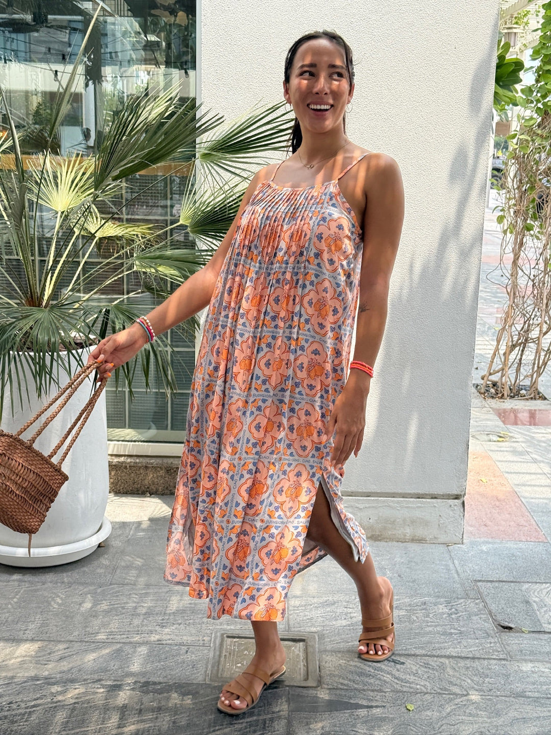 Ella Dress - Orange Italian Summer