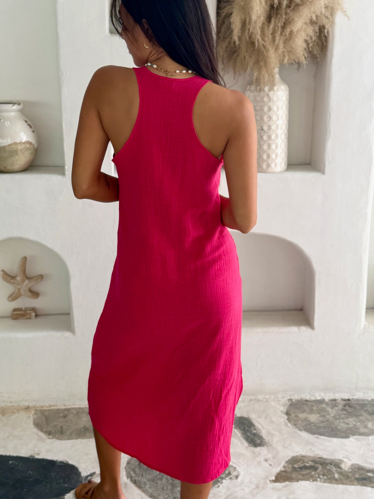Isla Dress - Raspberry