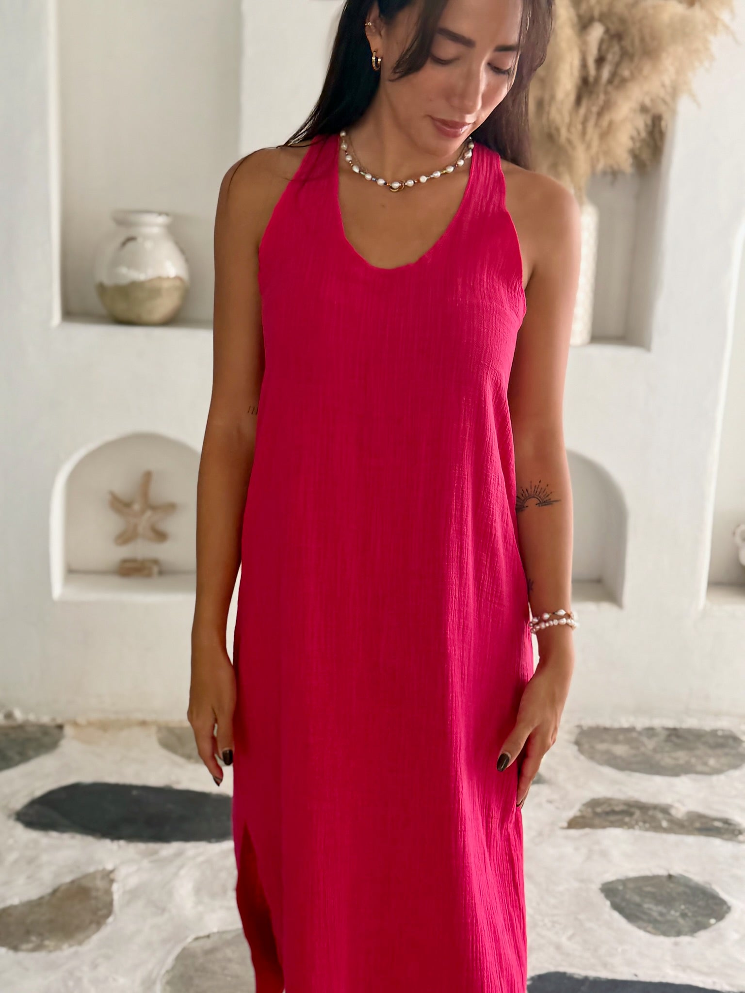 Isla Dress - Raspberry