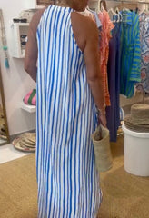 Remy Dress - Blue and White Stripe