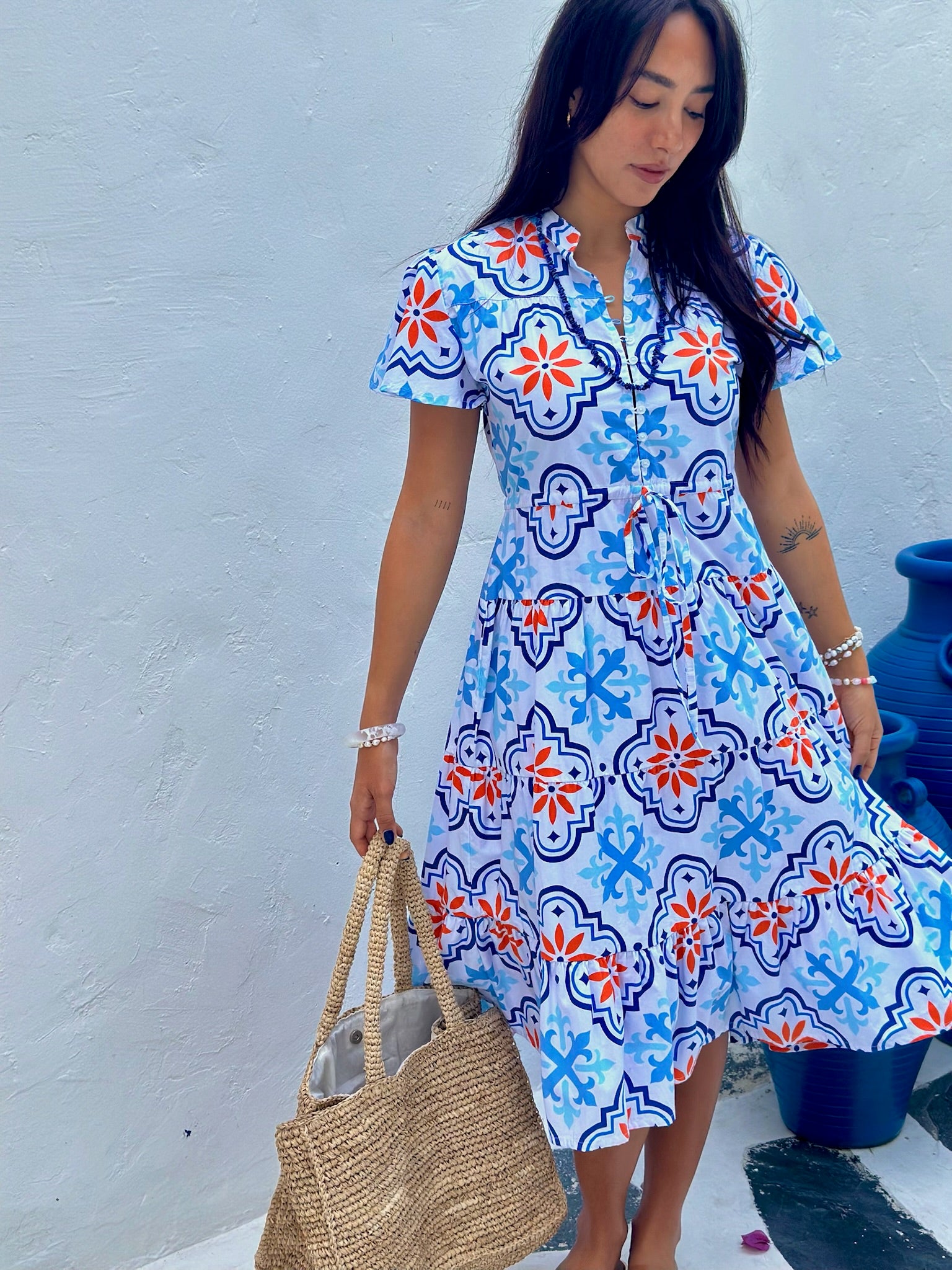 Jess Dress Cotton Poplin - Paros