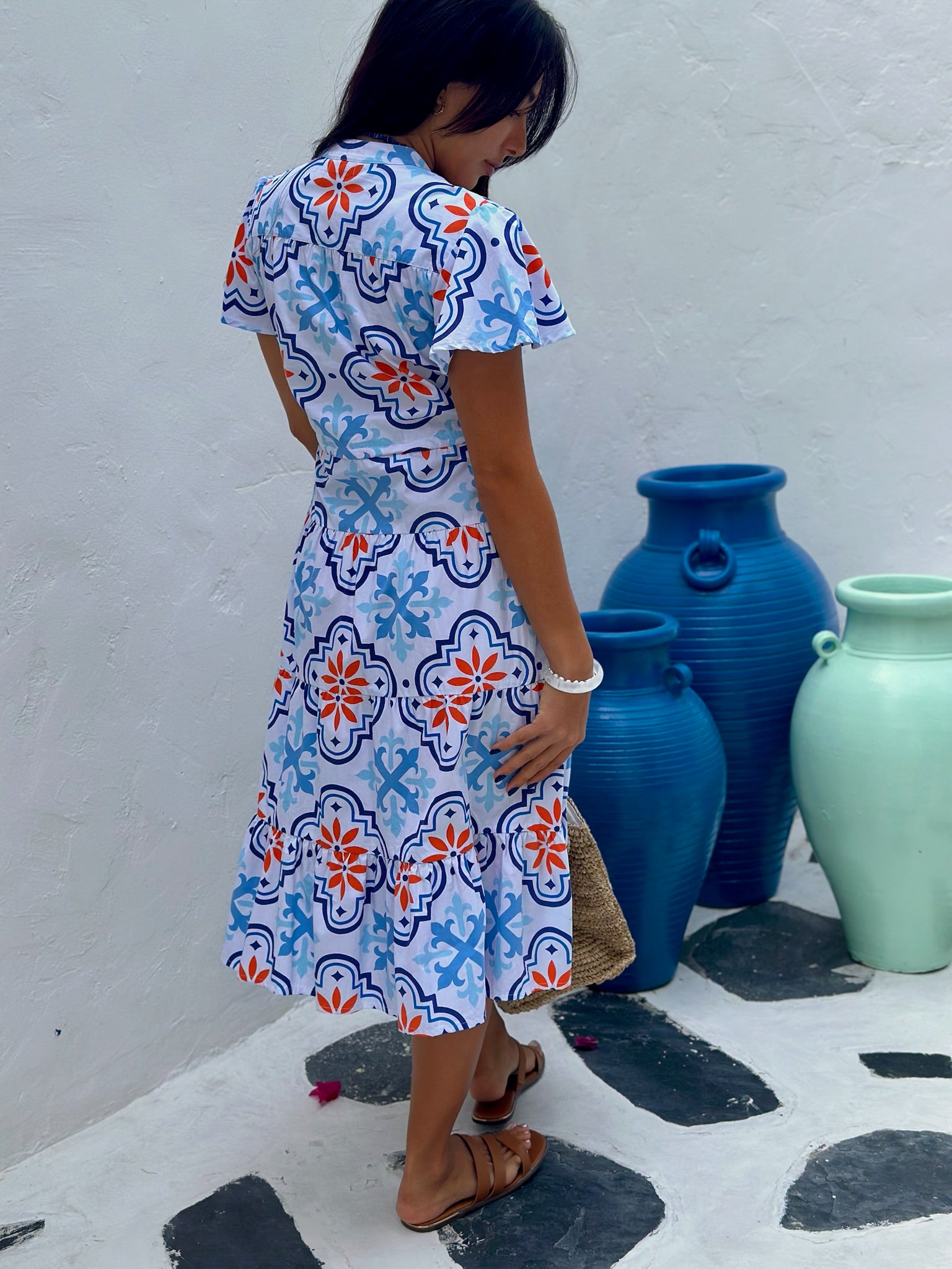 Jess Dress Cotton Poplin - Paros