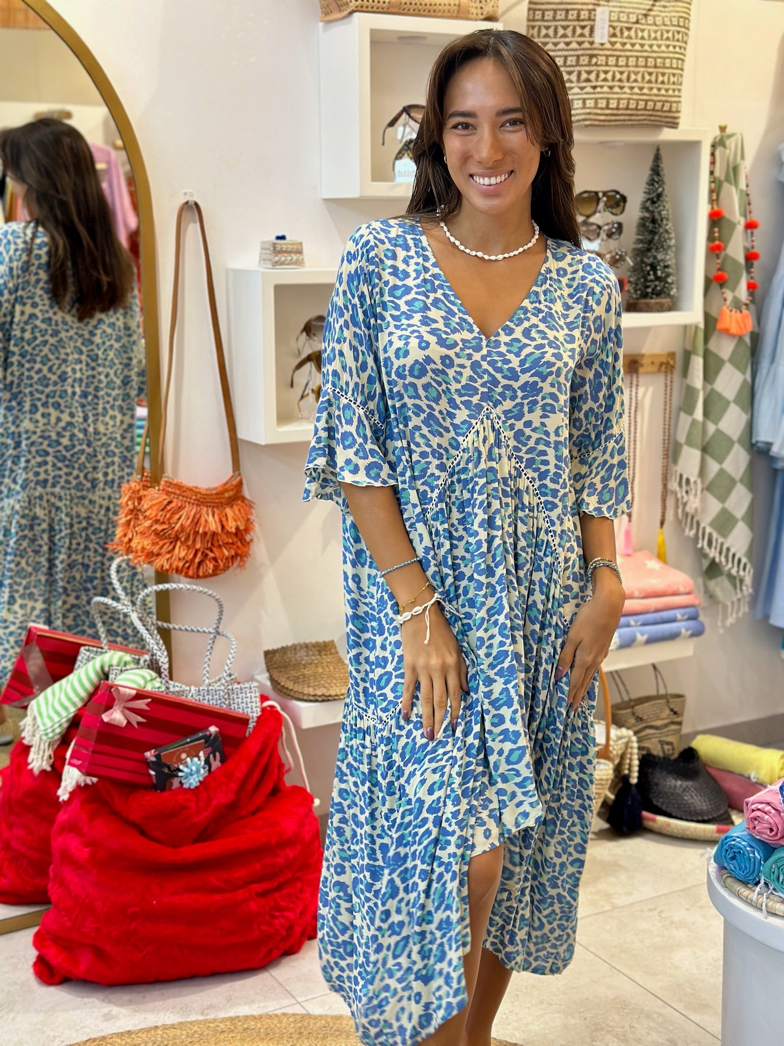 Mandy Kaftan - Blue Leopard