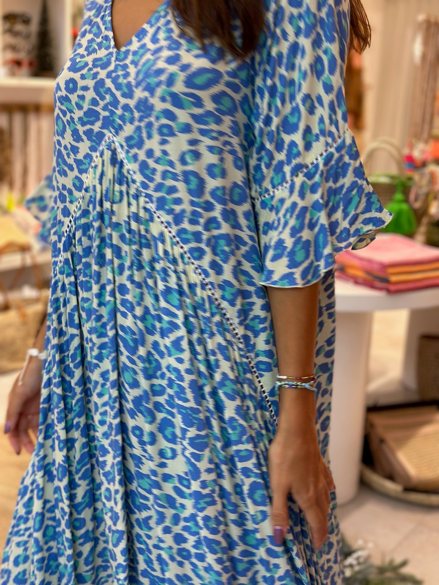 Mandy Kaftan - Blue Leopard