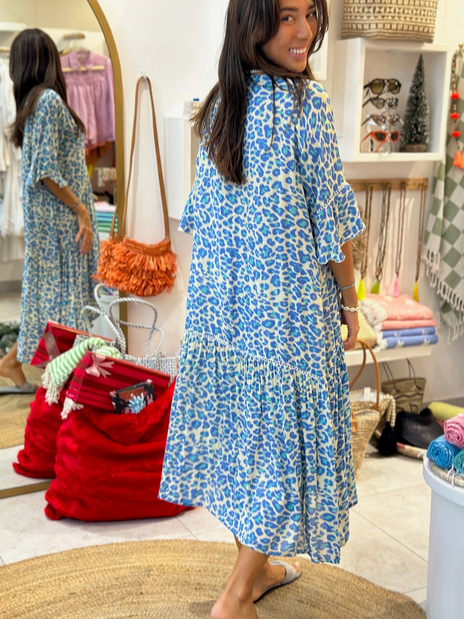 Mandy Kaftan - Blue Leopard