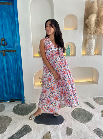 Bella Dress - Pink Italian Summer