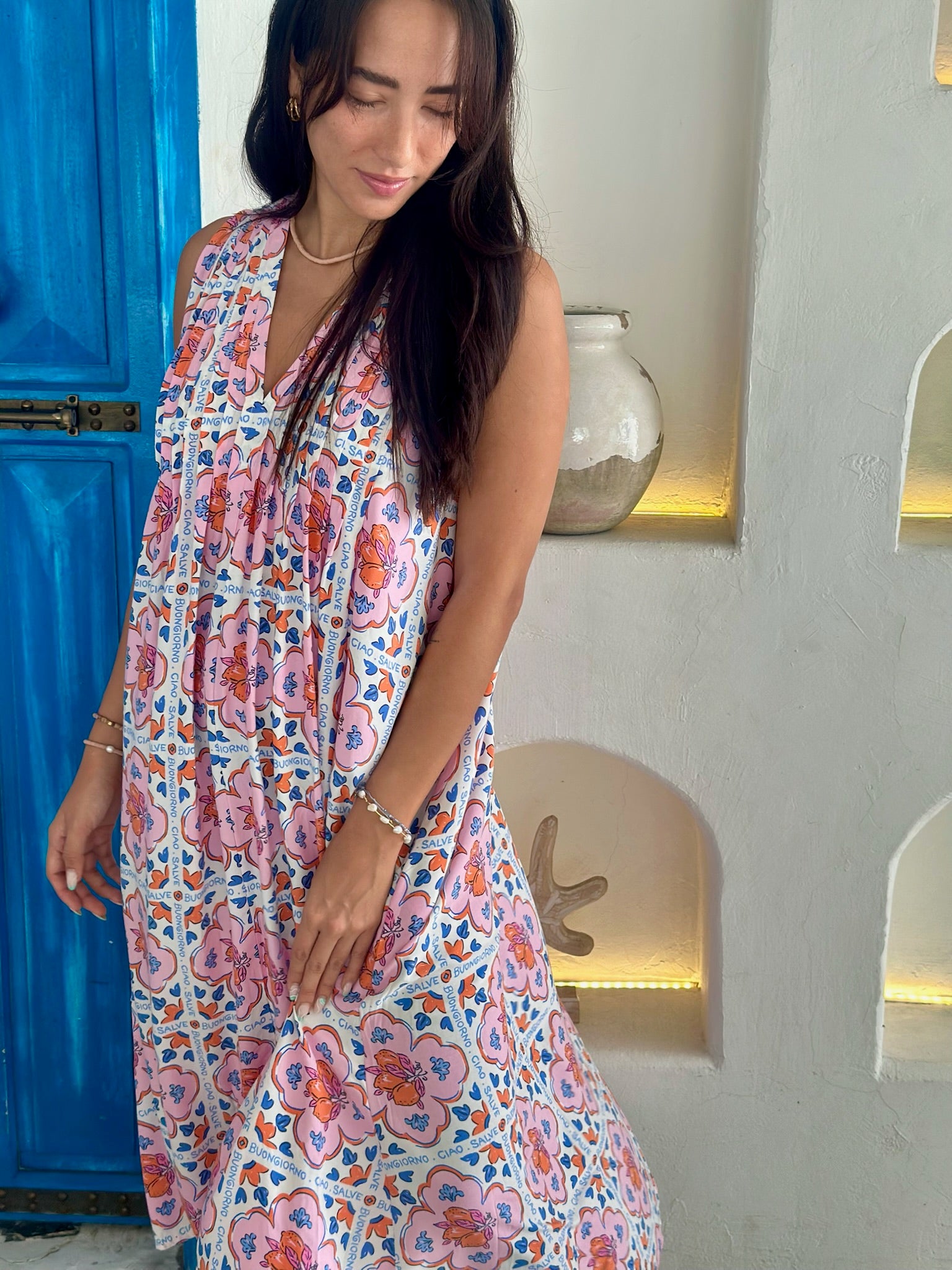 Bella Dress - Pink Italian Summer