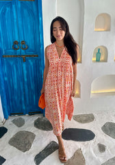 Bella Dress - Peach Italian Summer