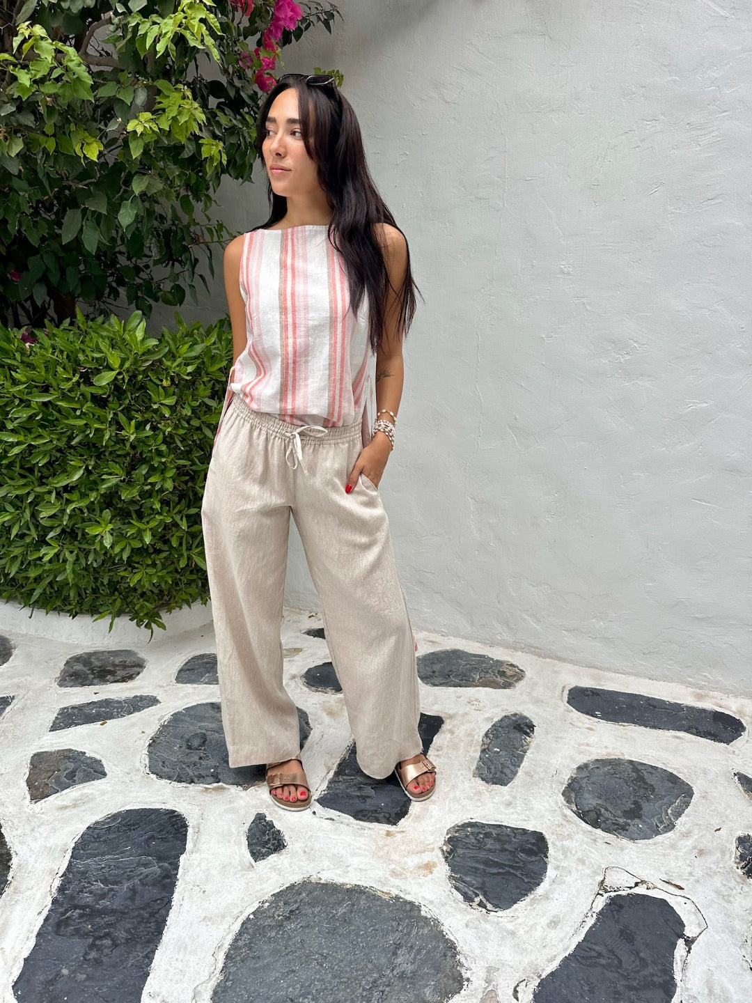 Linen Trousers - Natural