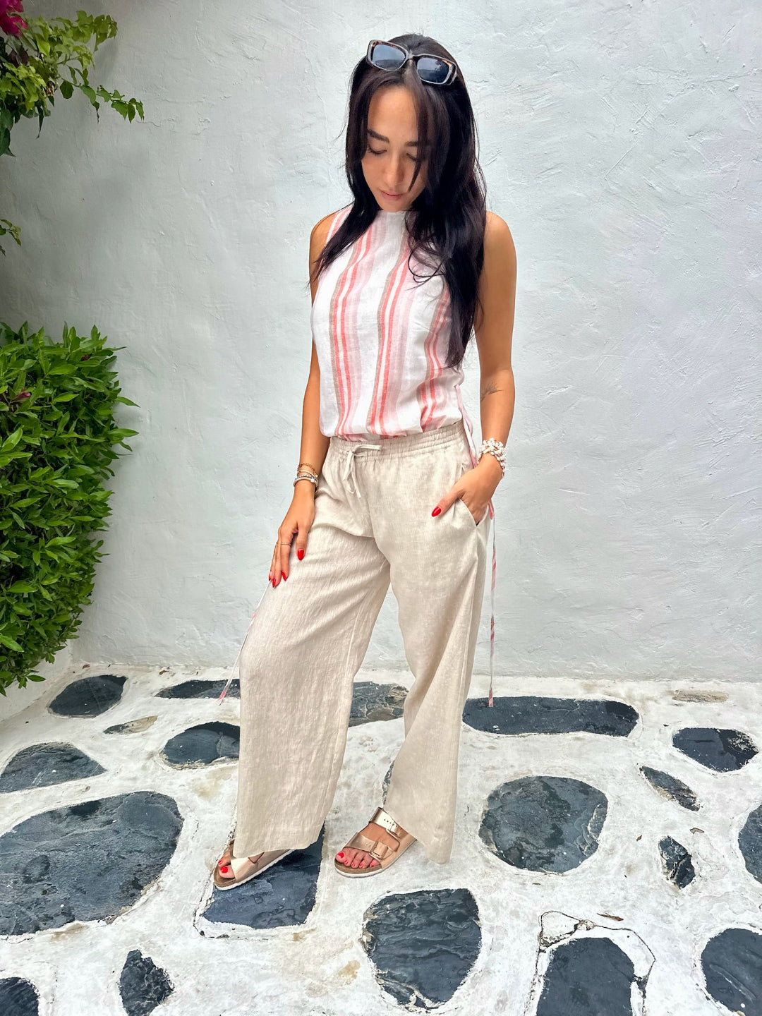 Linen Trousers - Natural