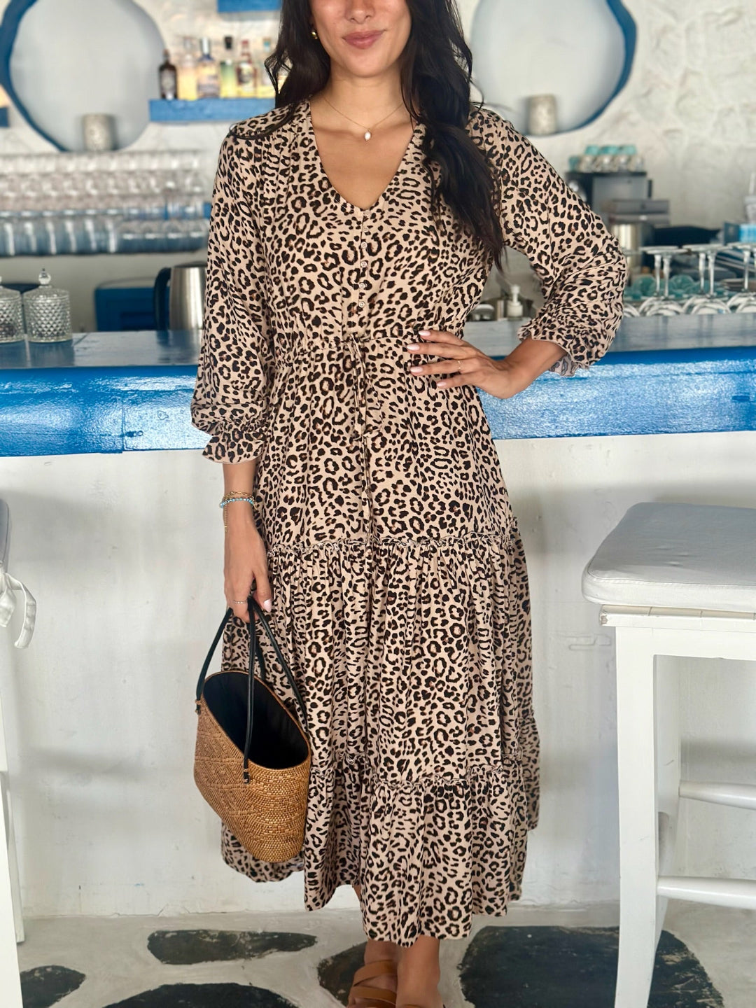 Marley Dress - Brown Leopard