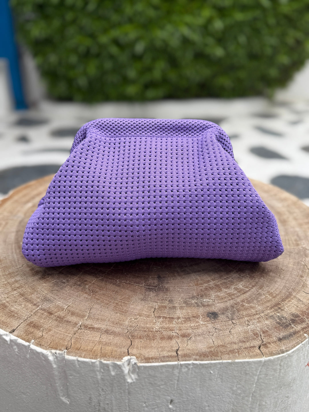Woven Clutch - Lilac