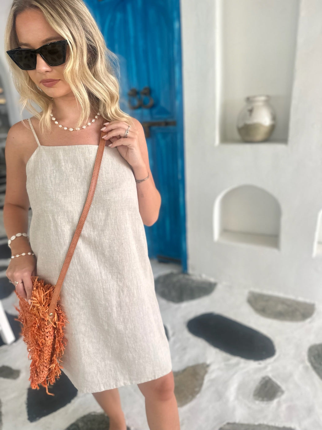 Luna Dress Linen - Natural