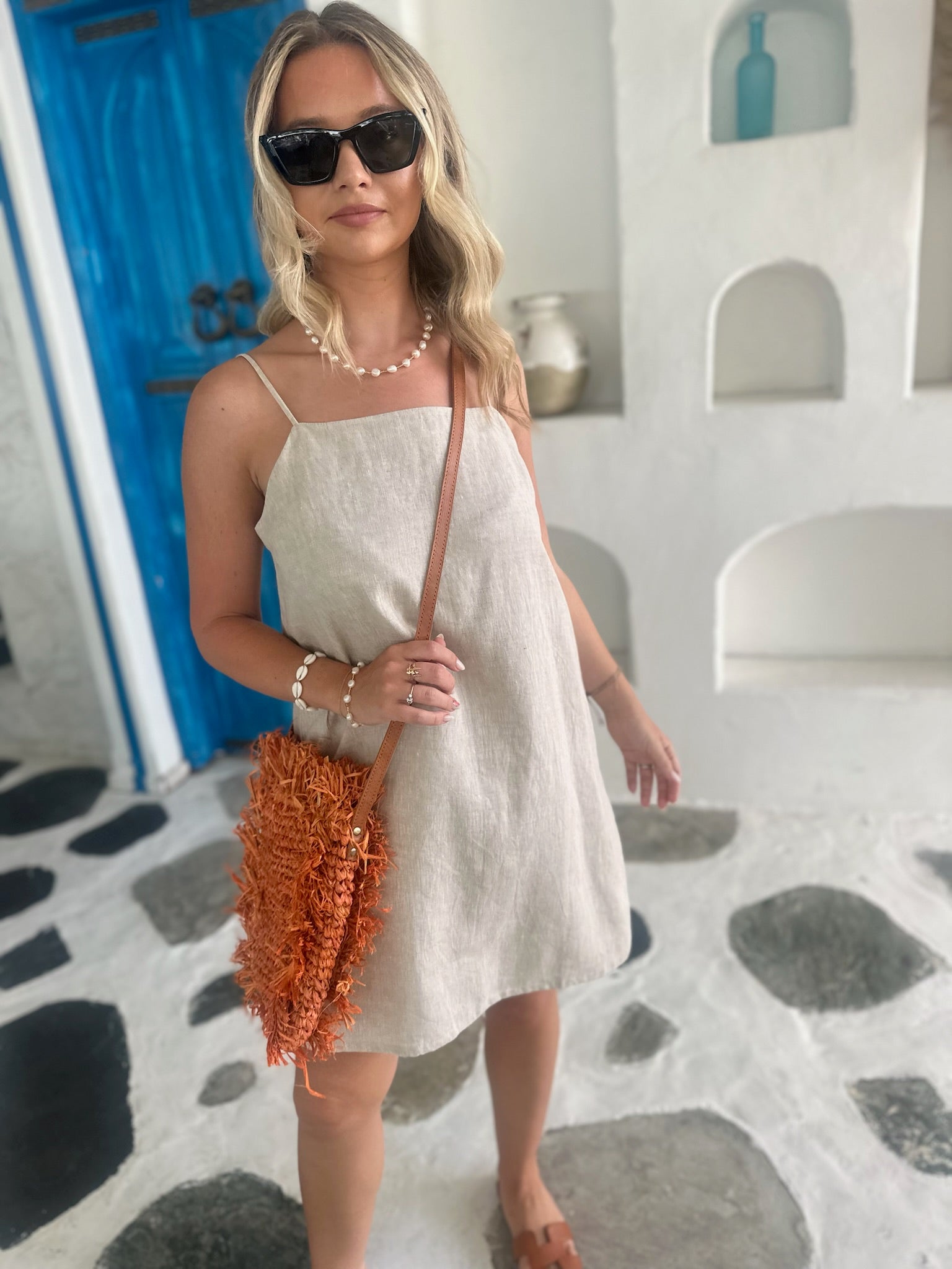 Luna Dress Linen - Natural