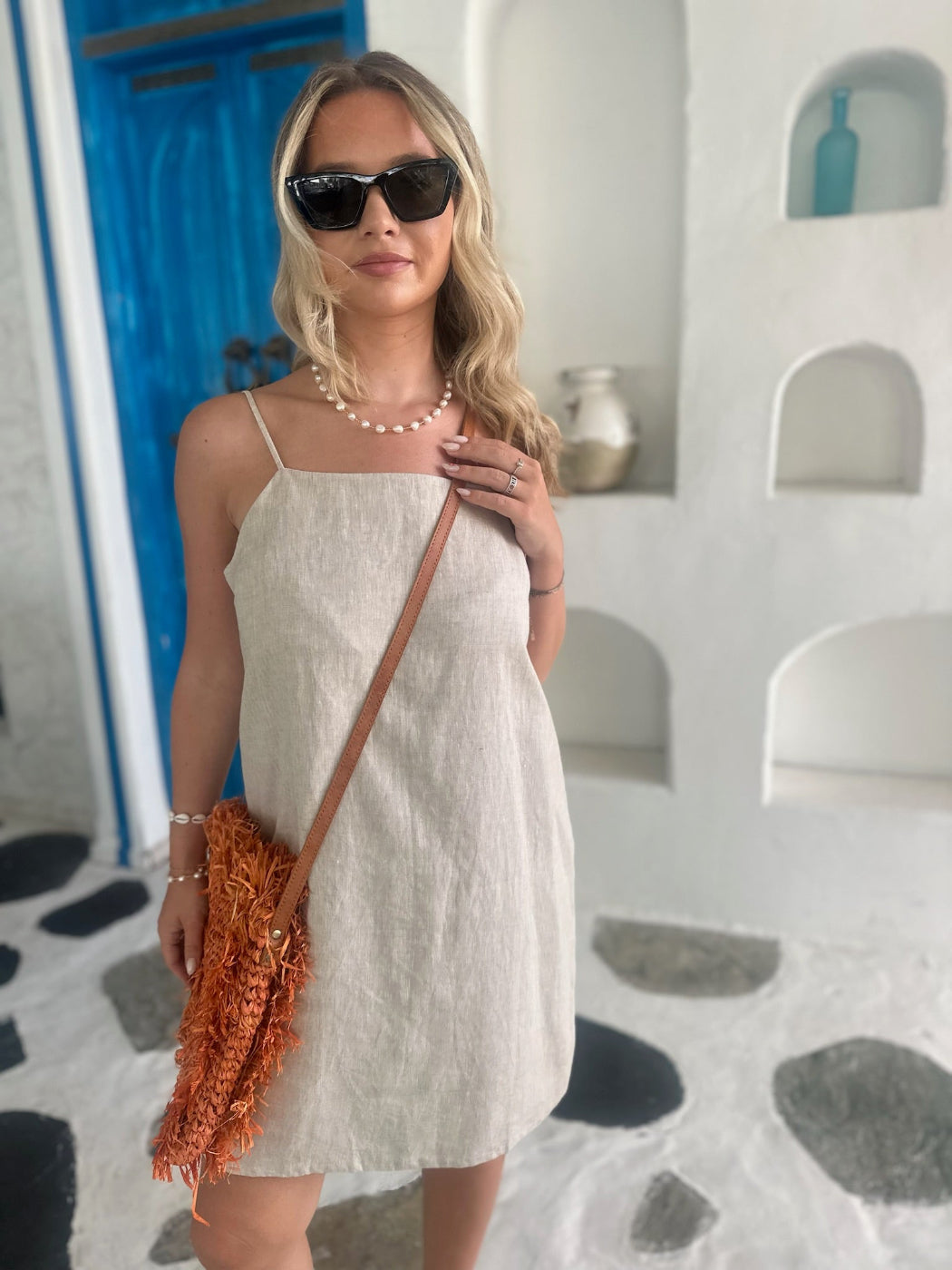 Luna Dress Linen - Natural