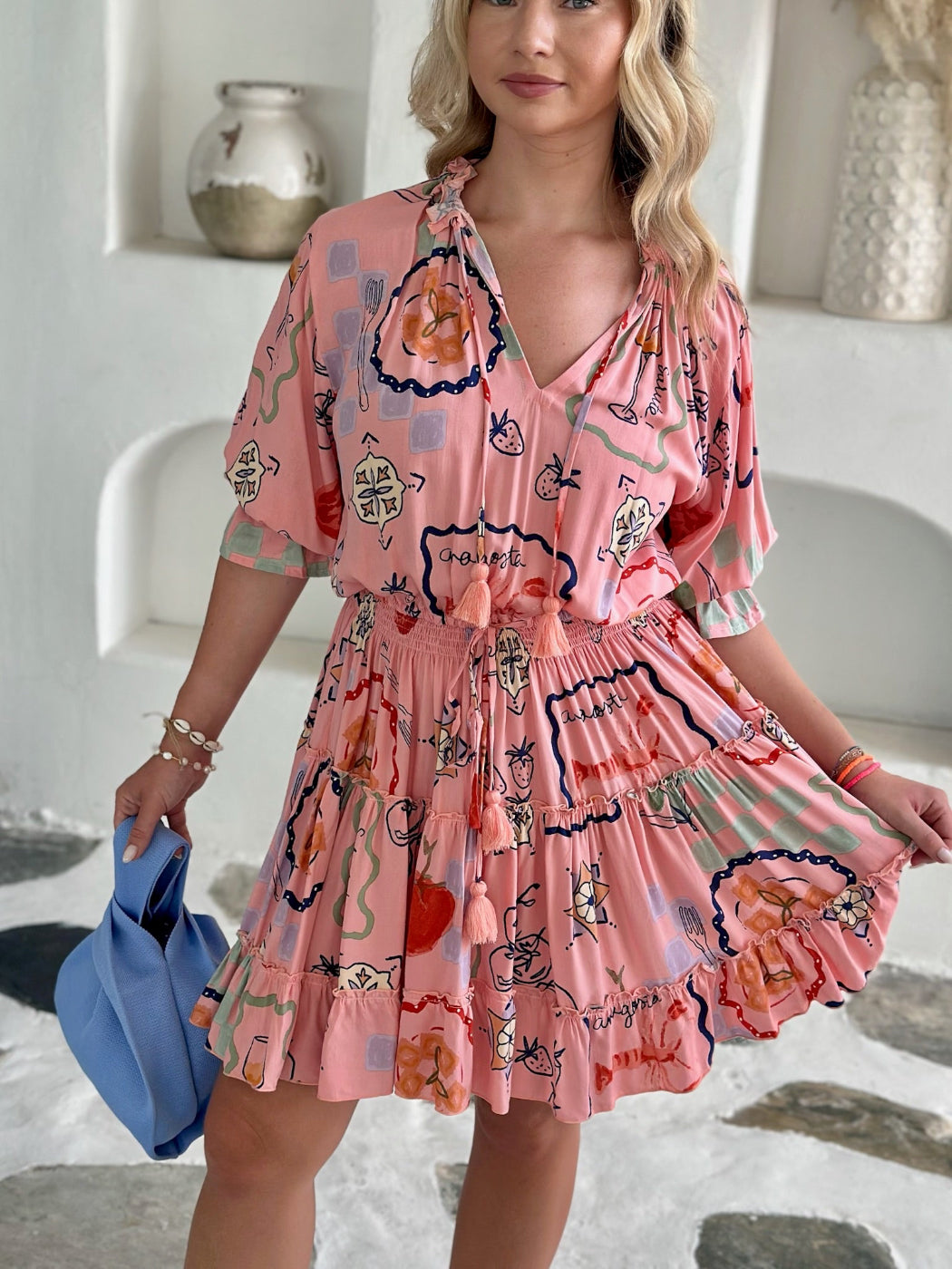 Gemma Dress - Coral Saluté