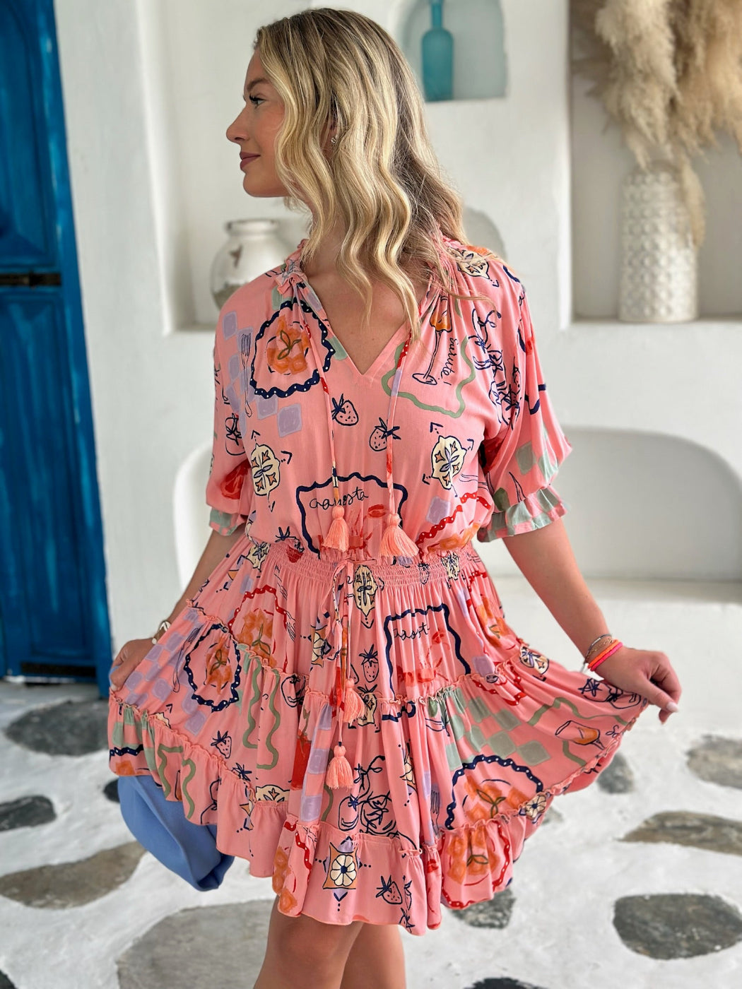 Gemma Dress - Coral Saluté