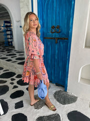 Gemma Dress - Coral Saluté
