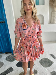 Gemma Dress - Coral Saluté