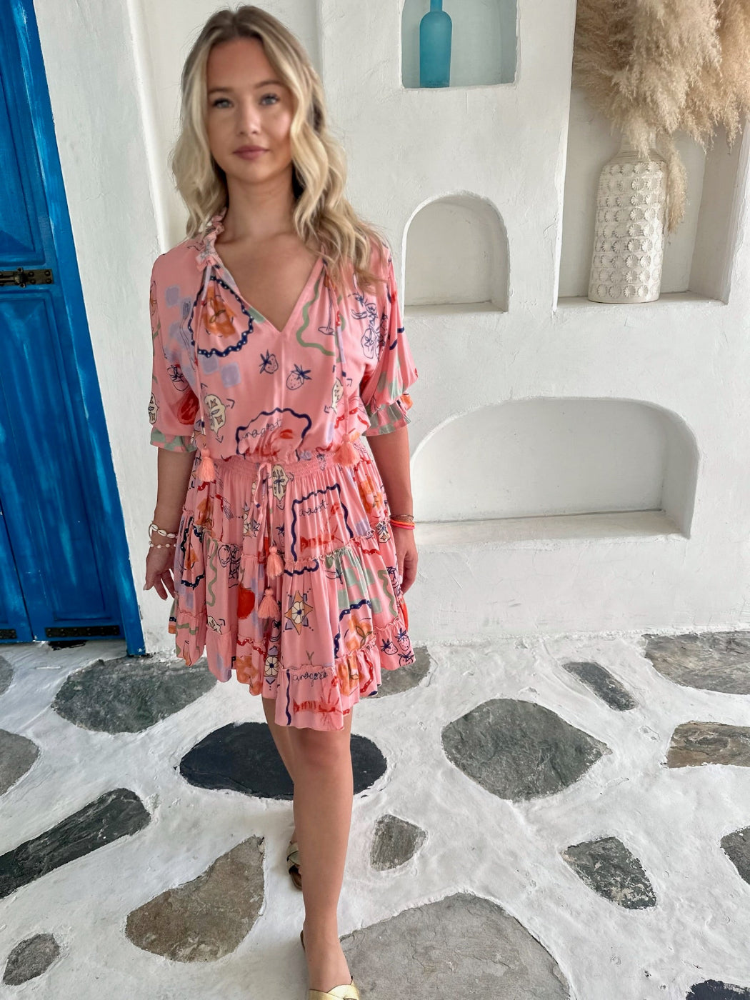 Gemma Dress - Coral Saluté