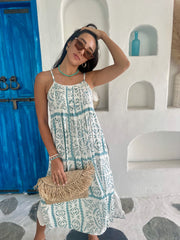 Ella Dress - Green Tile