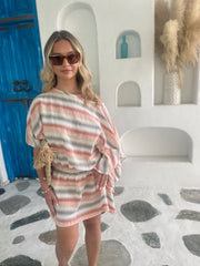 Carrie Kaftan Linen - Tuscan Stripe