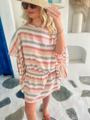 Carrie Kaftan Linen - Tuscan Stripe