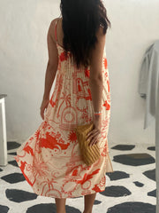 Ella Dress - Orange Greek