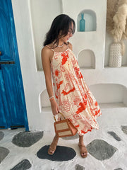 Ella Dress - Orange Greek