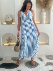 Remy Dress - Blue and White Stripe