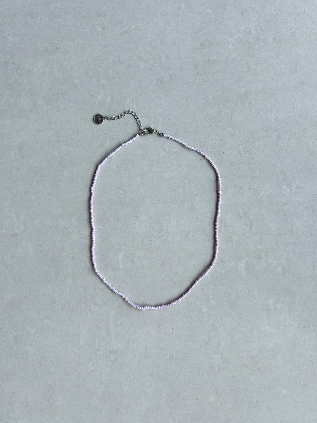 Seed Bead Necklace Short - Lilac