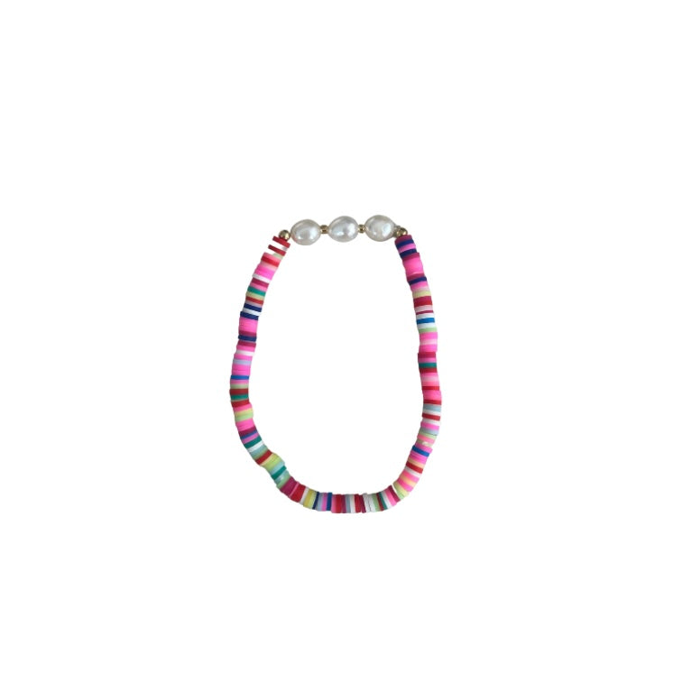 Fresh Water Pearl and Rubber Bead Bracelet