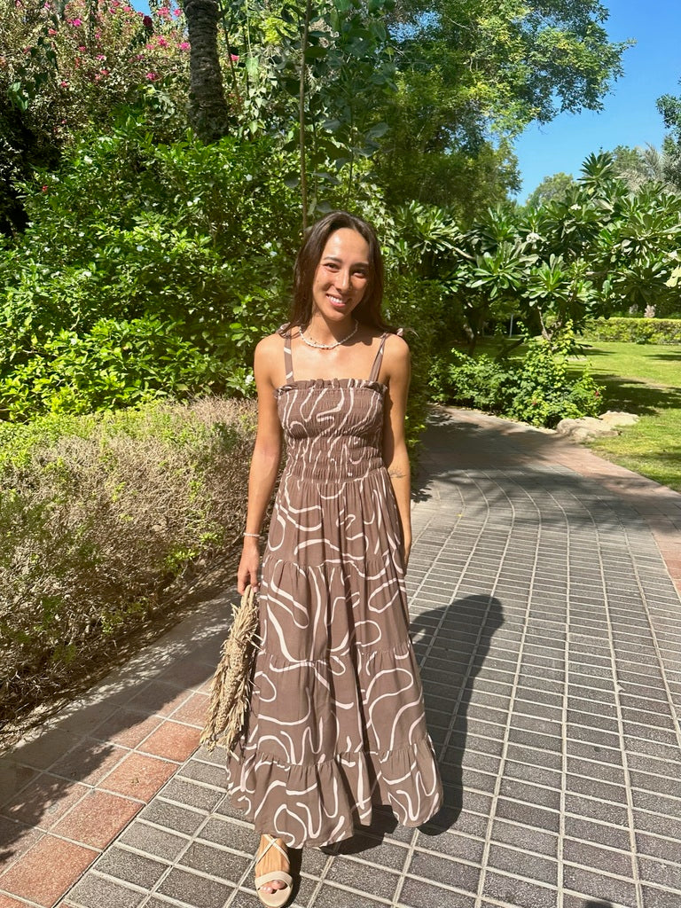 Milan Dress - Chocolate Swirl