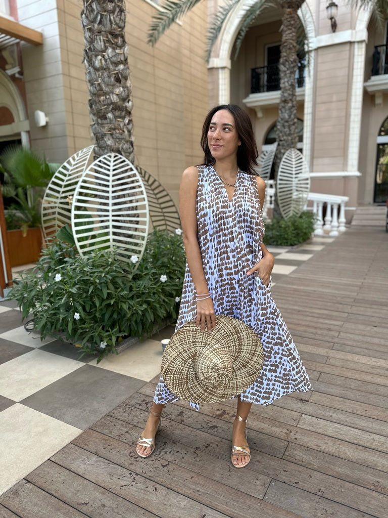Bella Dress - Mocha Spot