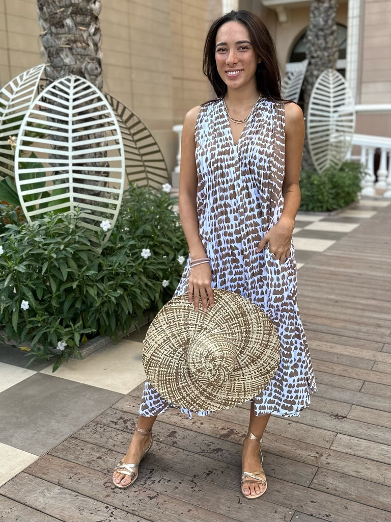 Bella Dress - Mocha Spot