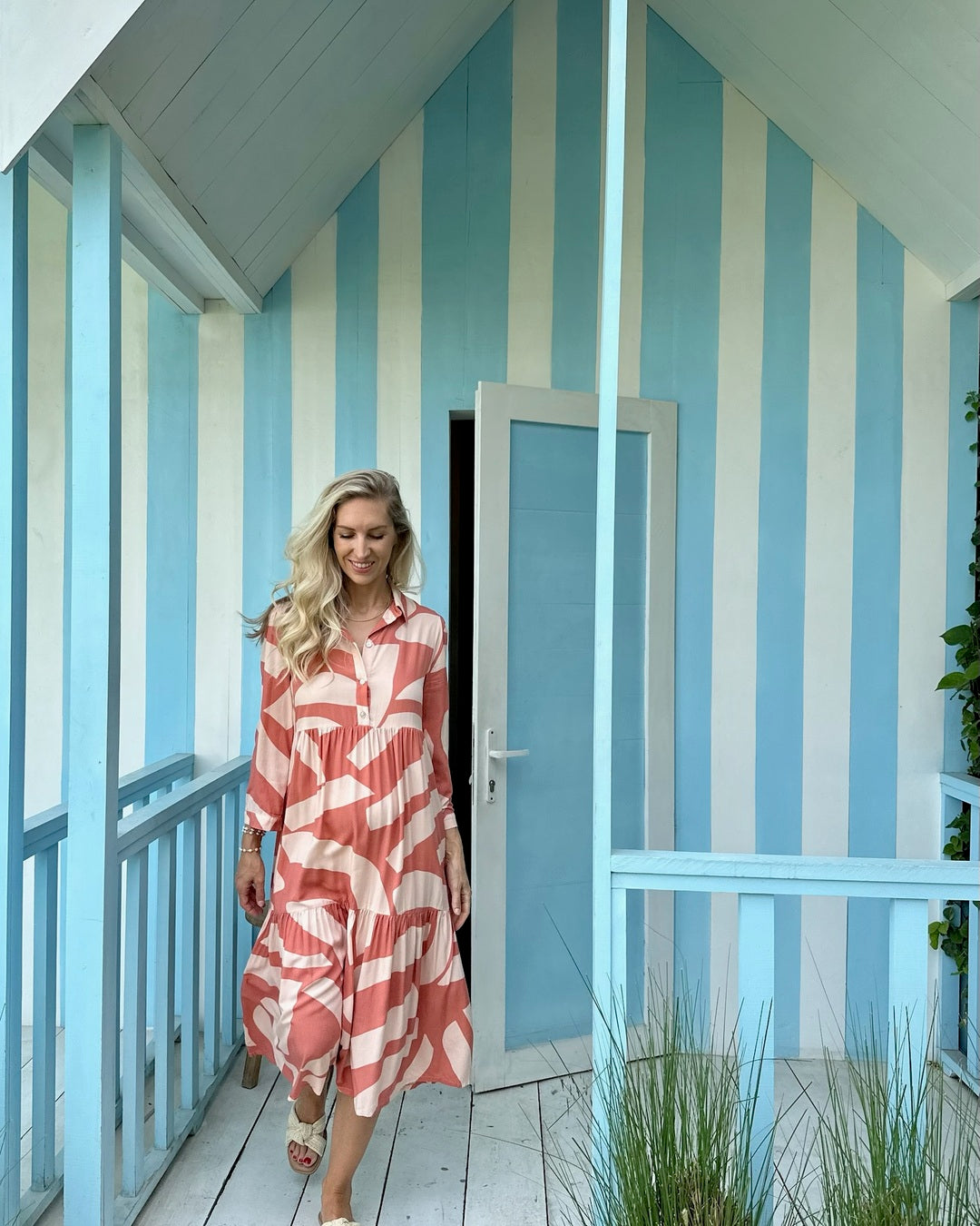 Georgie Dress - Pink Swirl